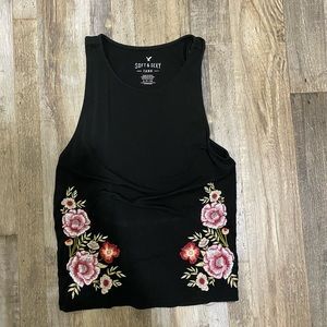 Soft and sexy embroidered tank top